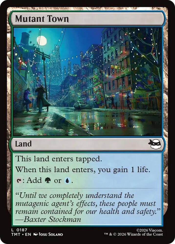 Mutant Town 187 card from Teenage Mutant Ninja Turtles