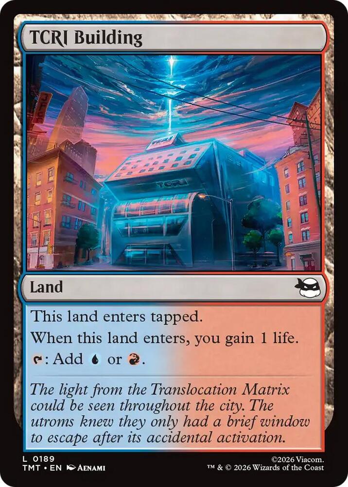 TCRI Building 189 card from Teenage Mutant Ninja Turtles