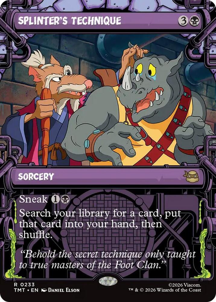 Splinter's Technique (Showcase) 233 card from Teenage Mutant Ninja Turtles