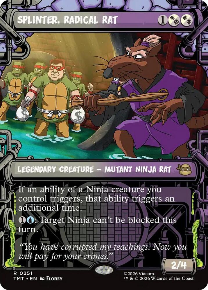 Splinter, Radical Rat (Showcase) 251 card from Teenage Mutant Ninja Turtles