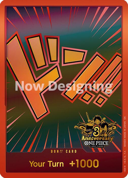 DON!! Card (Japanese Version 3rd Anniversary Set) card from One Piece Promotion Cards