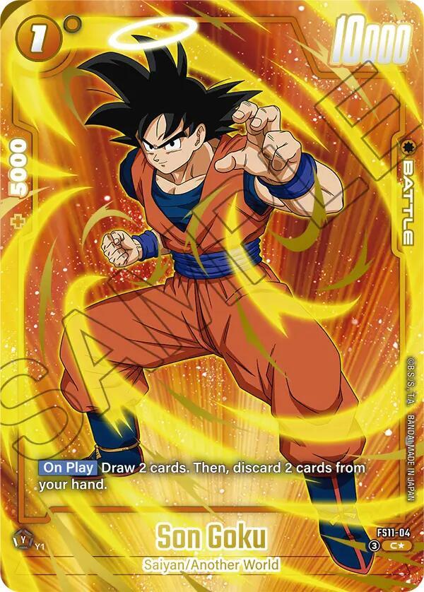 Son Goku (Gold) FS11-04 card from Starter Deck EX: The Phase of Evolution