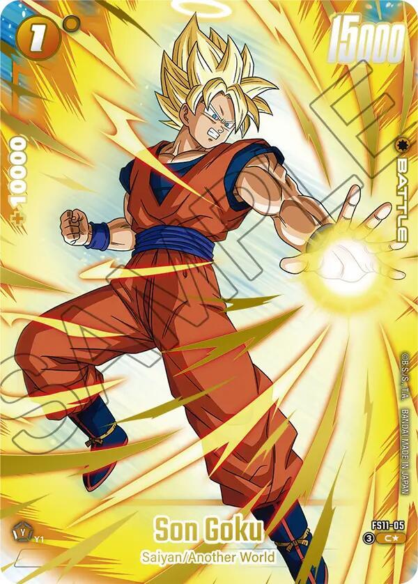 Son Goku (Gold) FS11-05 card from Starter Deck EX: The Phase of Evolution