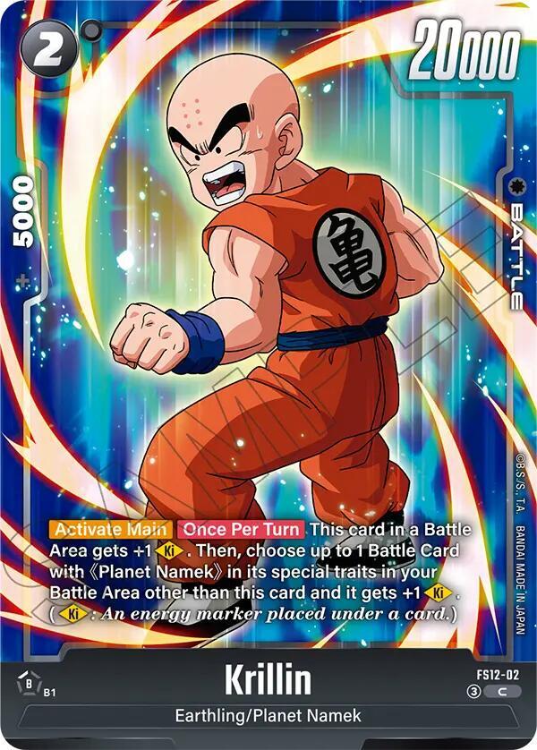 Krillin FS12-02 card from Starter Deck EX: The Beat of Ki