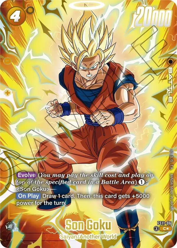 Son Goku (Gold) FS11-06 card from Starter Deck EX: The Phase of Evolution
