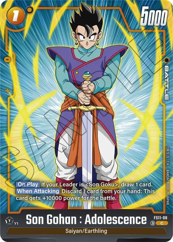 Son Gohan : Adolescence FS11-08 card from Starter Deck EX: The Phase of Evolution