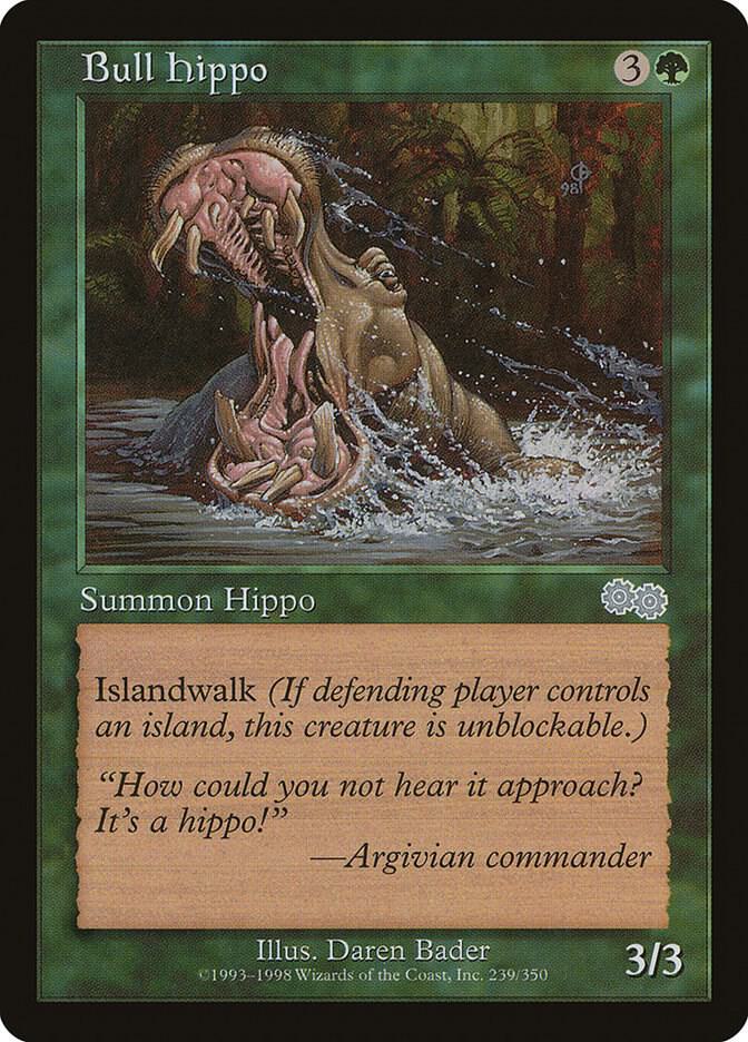 Bull Hippo 239 card from Urza's Saga