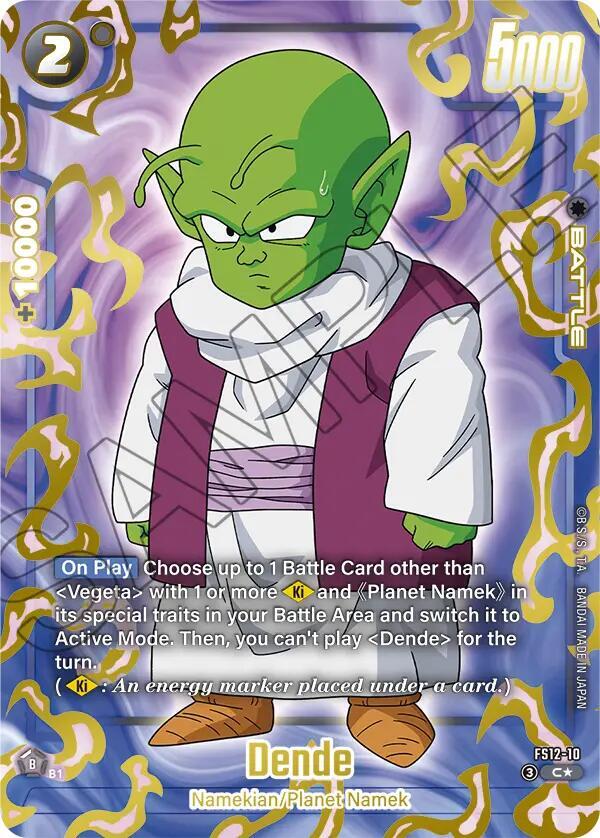 Dende (Gold) FS12-10 card from Starter Deck EX: The Beat of Ki