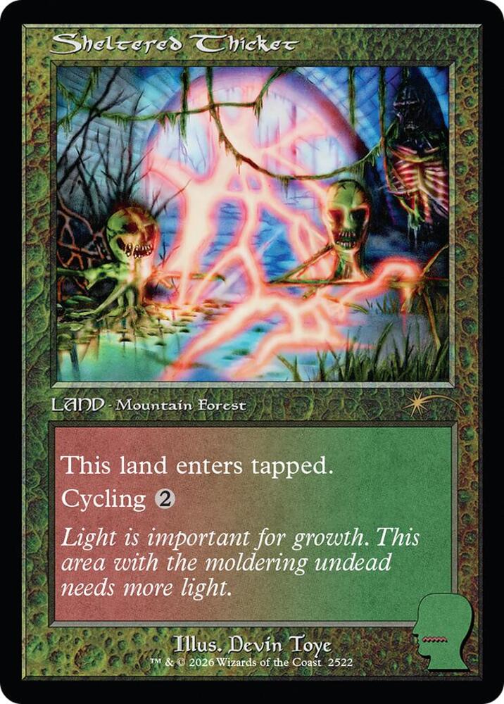 Sheltered Thicket 2522 card from Secret Lair Drop Series