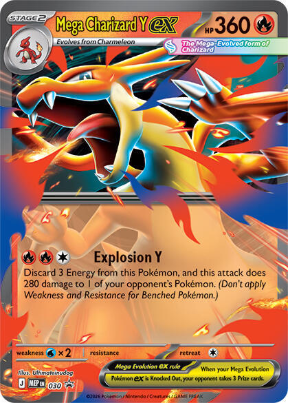 Mega Charizard Y ex 030 card from ME: Mega Evolution Promo