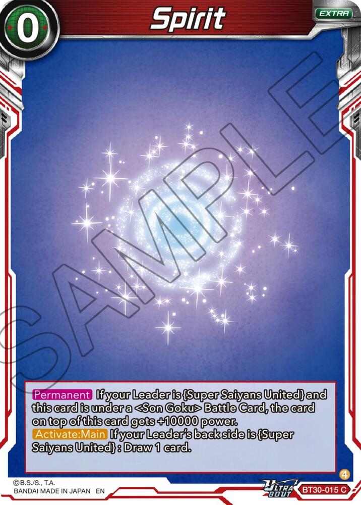 Spirit BT30-015 card from Three Glorious Fighters