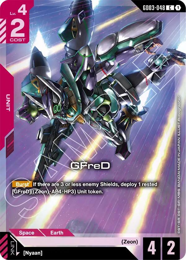 GFreD (Premium Card Collection Gundam Assemble) GD03-048 card from Gundam Promotional Cards