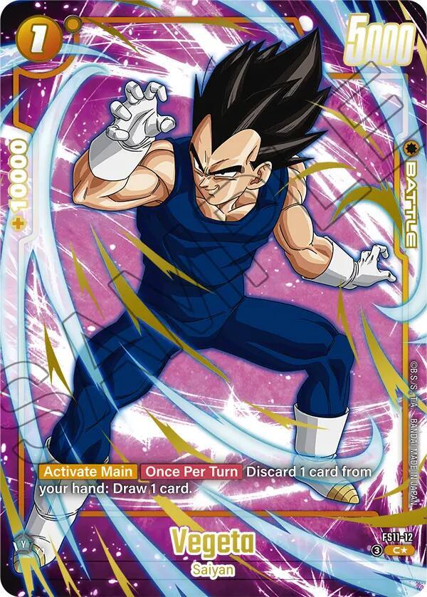 Vegeta (Gold) FS11-12 card from Starter Deck EX: The Phase of Evolution