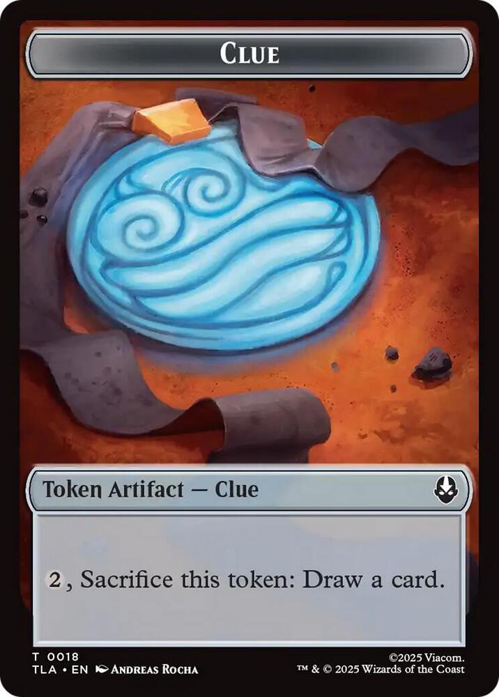 Clue (0018) // Food Double-Sided Tokens 18 // 21 card from Avatar: The Last Airbender