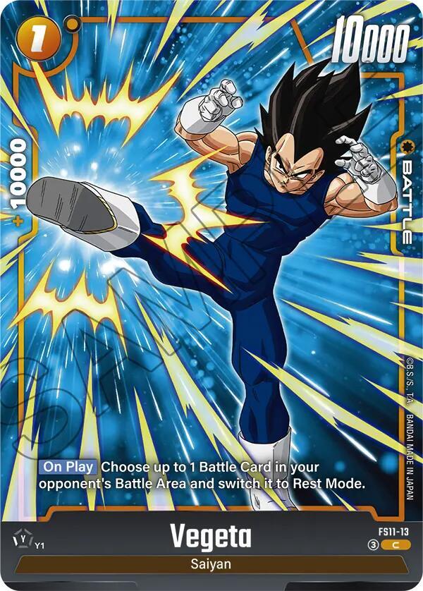 Vegeta FS11-13 card from Starter Deck EX: The Phase of Evolution