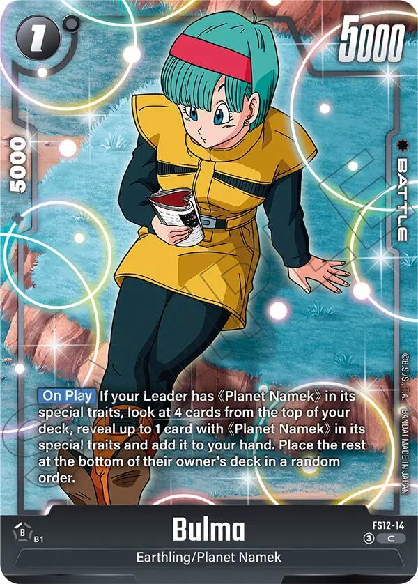 Bulma FS12-14 card from Starter Deck EX: The Beat of Ki