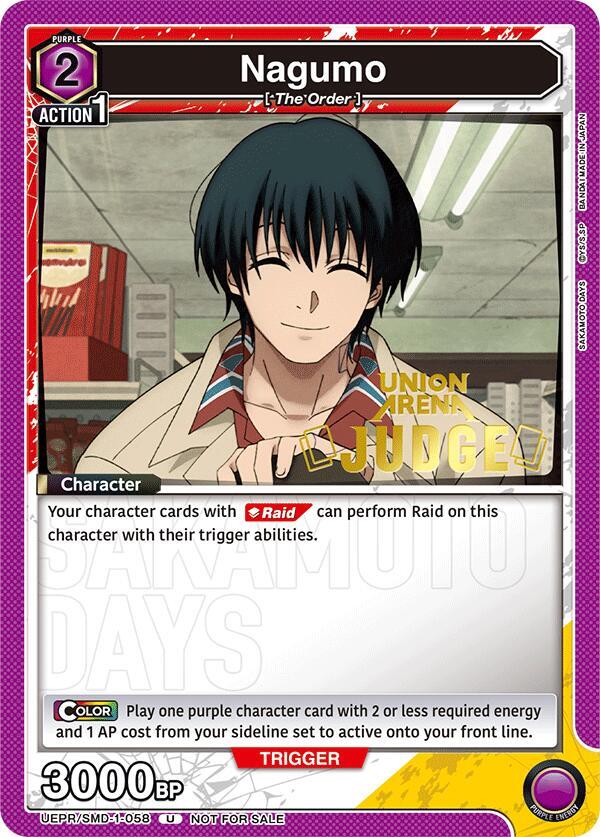 Nagumo (Judge) UEPR/SMD-1-058 card from Union Arena Promotion Cards