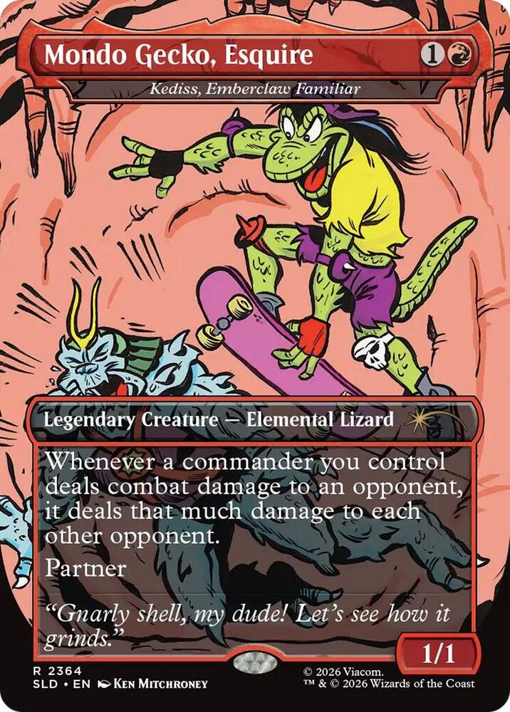 Mondo Gecko, Esquire - Kediss, Emberclaw Familiar 2364 card from Secret Lair Drop Series