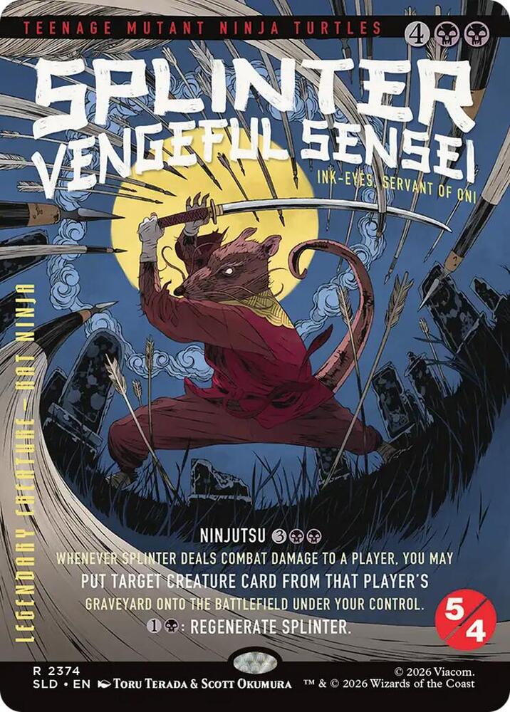 Splinter, Vengeful Sensei - Ink-Eyes, Servant of Oni 2374 card from Secret Lair Drop Series