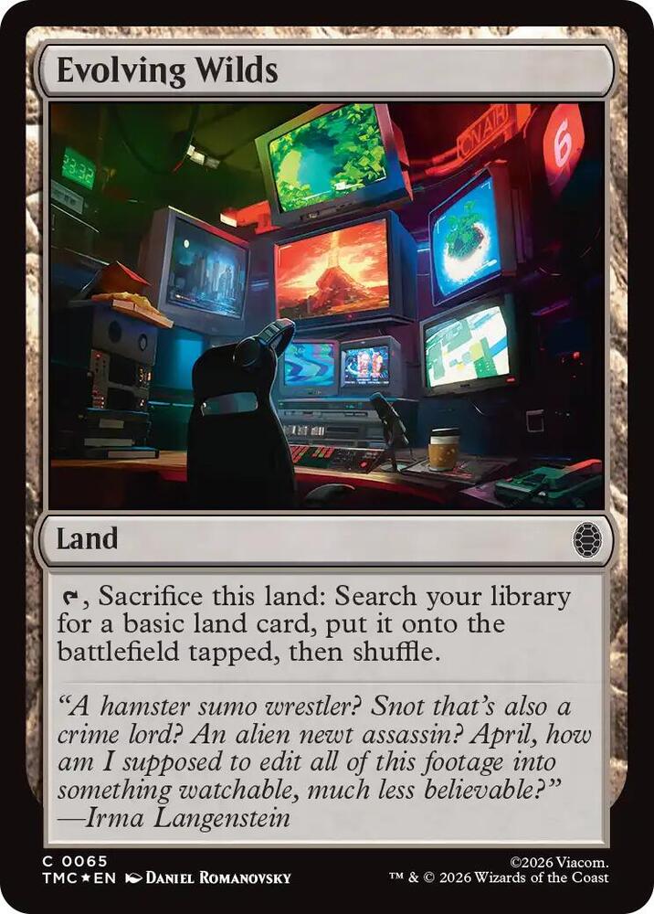 Evolving Wilds (Surge Foil) 65 card from Commander: Teenage Mutant Ninja Turtles