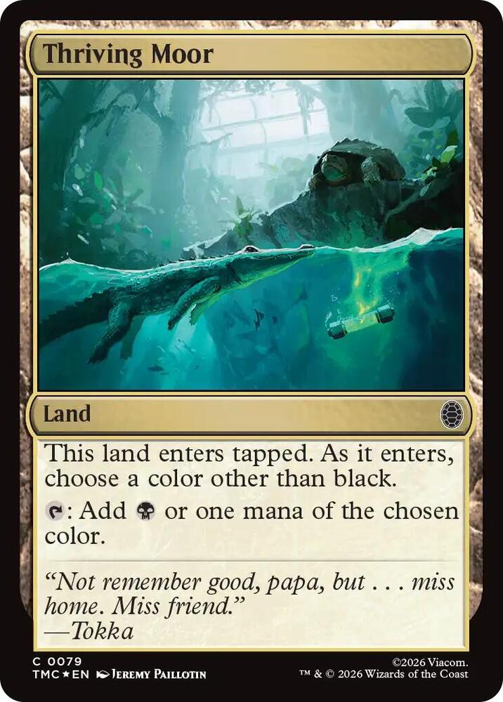 Thriving Moor (Surge Foil) 79 card from Commander: Teenage Mutant Ninja Turtles