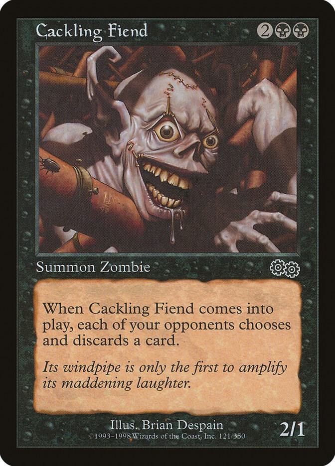 Cackling Fiend 121 card from Urza's Saga