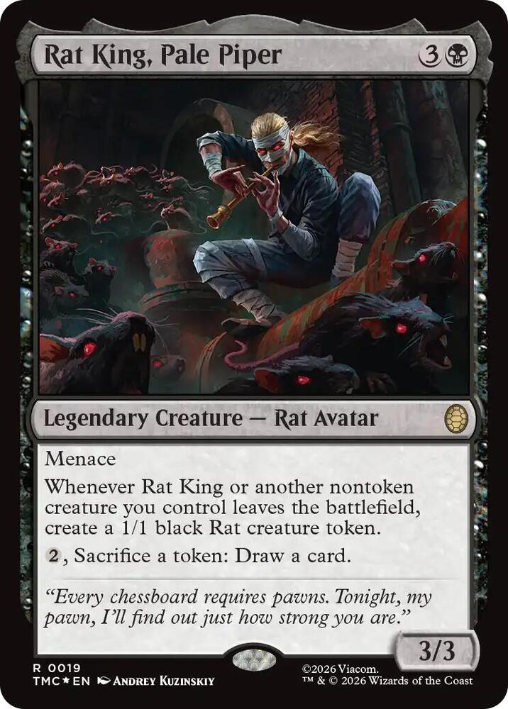 Rat King, Pale Piper (Surge Foil) 19 card from Commander: Teenage Mutant Ninja Turtles