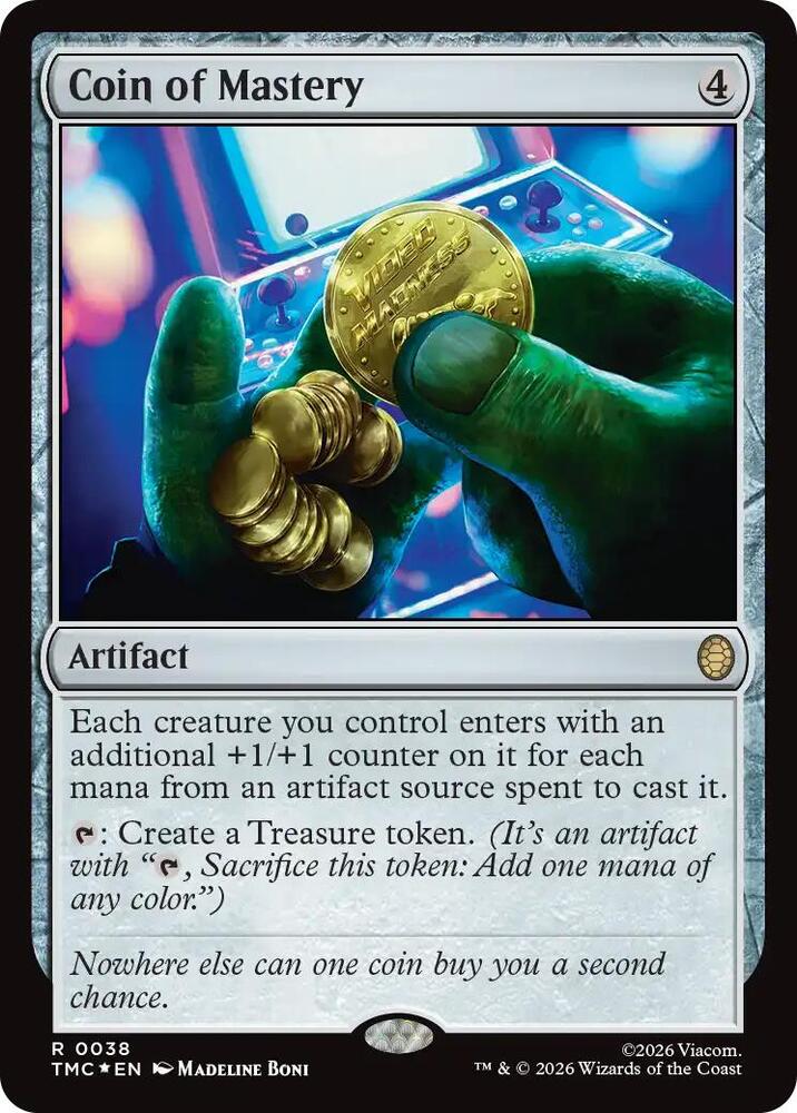Coin of Mastery (Surge Foil) 38 card from Commander: Teenage Mutant Ninja Turtles