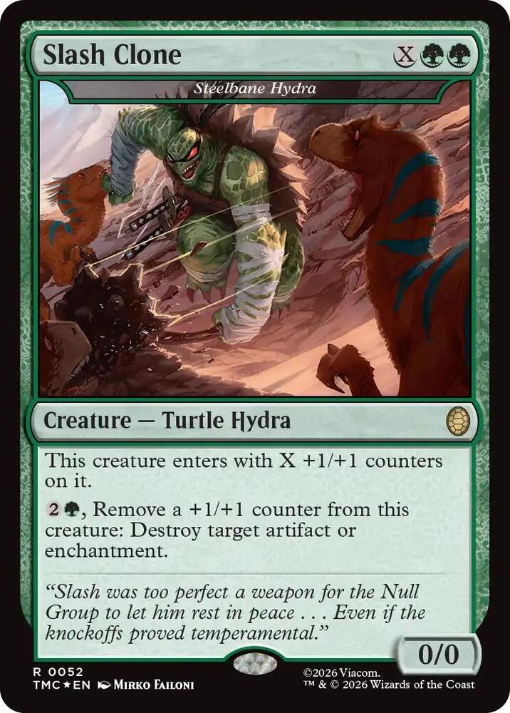 Slash Clone - Steelbane Hydra (Surge Foil) 52 card from Commander: Teenage Mutant Ninja Turtles