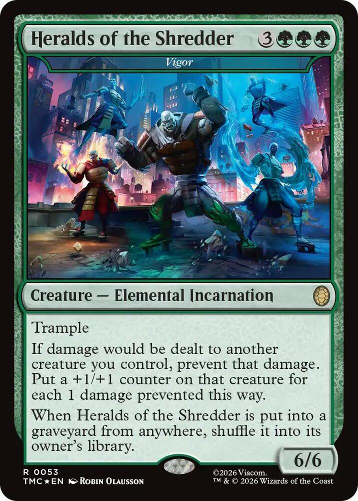 Heralds of the Shredder - Vigor (Surge Foil) 53 card from Commander: Teenage Mutant Ninja Turtles