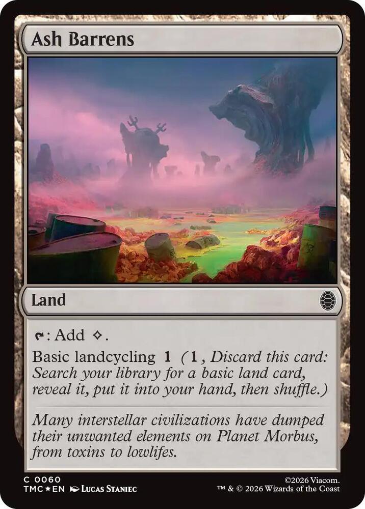 Ash Barrens (Surge Foil) 60 card from Commander: Teenage Mutant Ninja Turtles
