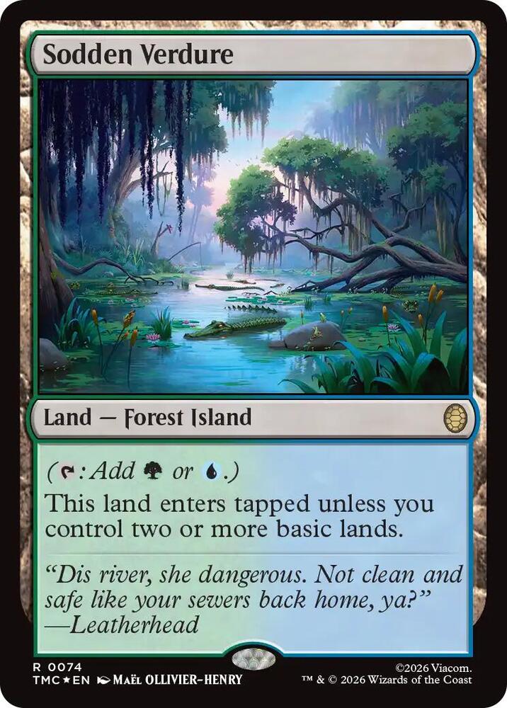 Sodden Verdure (Surge Foil) 74 card from Commander: Teenage Mutant Ninja Turtles
