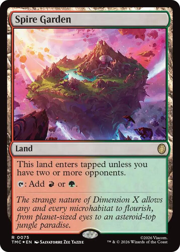 Spire Garden (Surge Foil) 75 card from Commander: Teenage Mutant Ninja Turtles