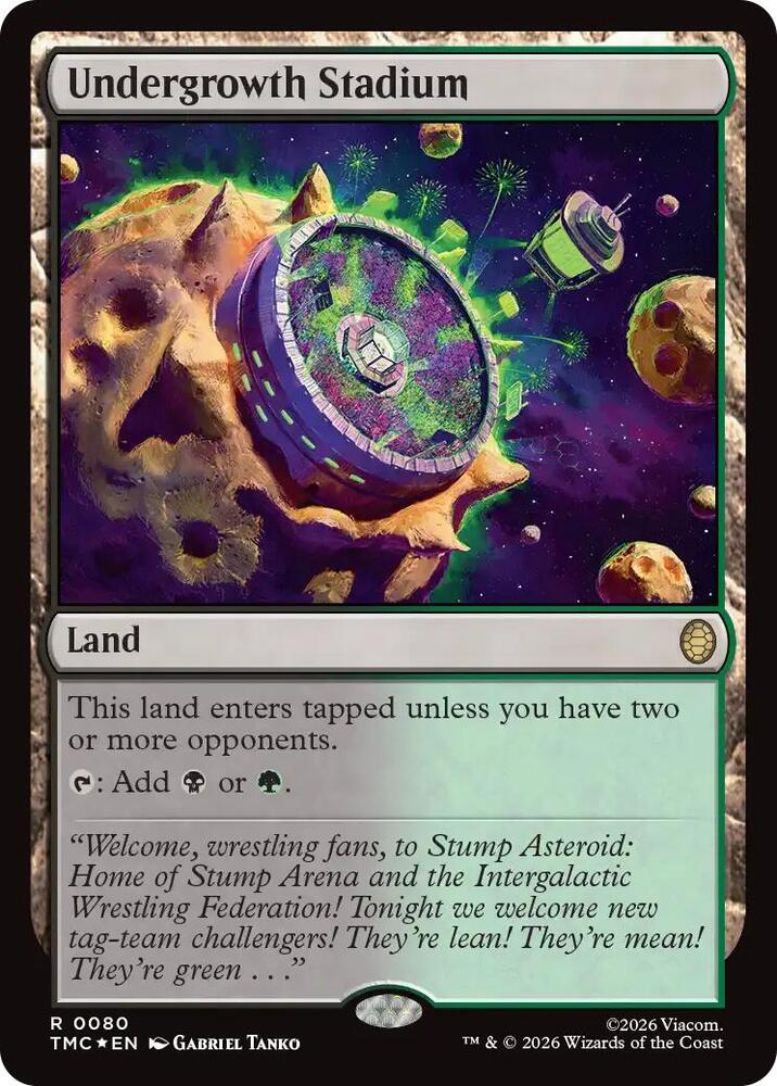 Undergrowth Stadium (Surge Foil) 80 card from Commander: Teenage Mutant Ninja Turtles