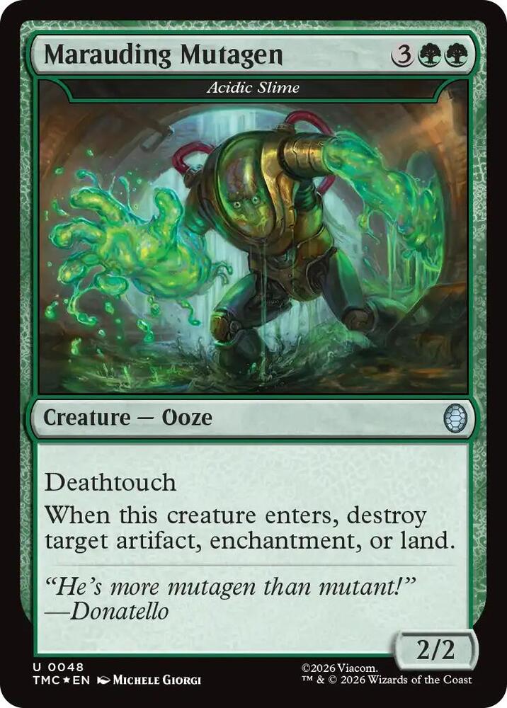 Marauding Mutagen - Acidic Slime (Surge Foil) 48 card from Commander: Teenage Mutant Ninja Turtles