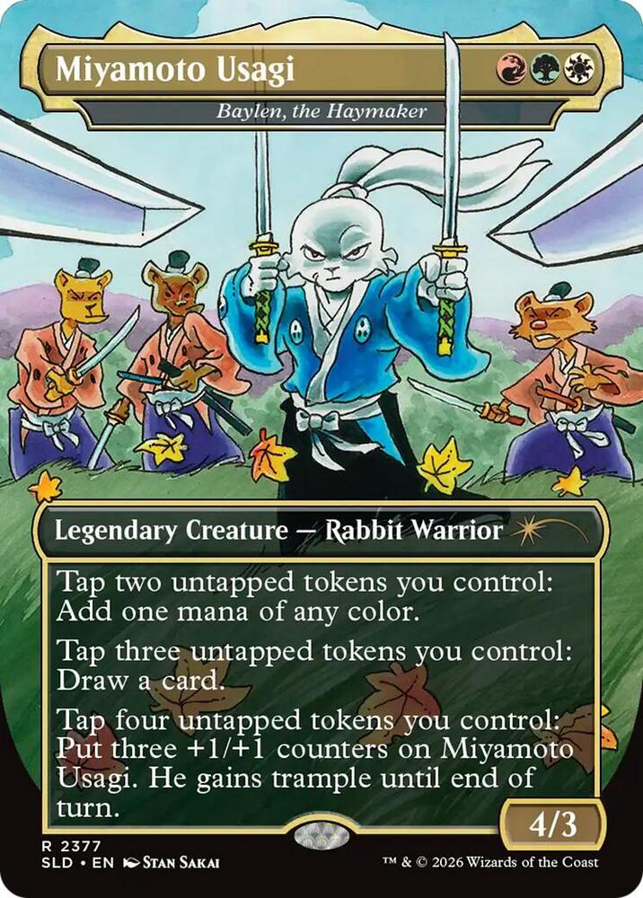 Miyamoto Usagi - Baylen, the Haymaker 2377 card from Secret Lair Drop Series