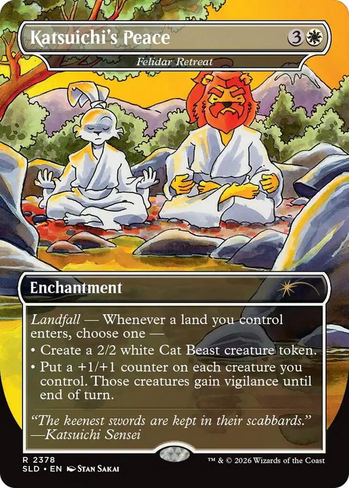 Katsuichi's Peace - Felidar Retreat 2378 card from Secret Lair Drop Series