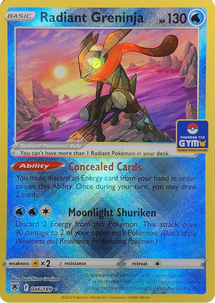 Radiant Greninja 046/189 card from League & Championship Cards