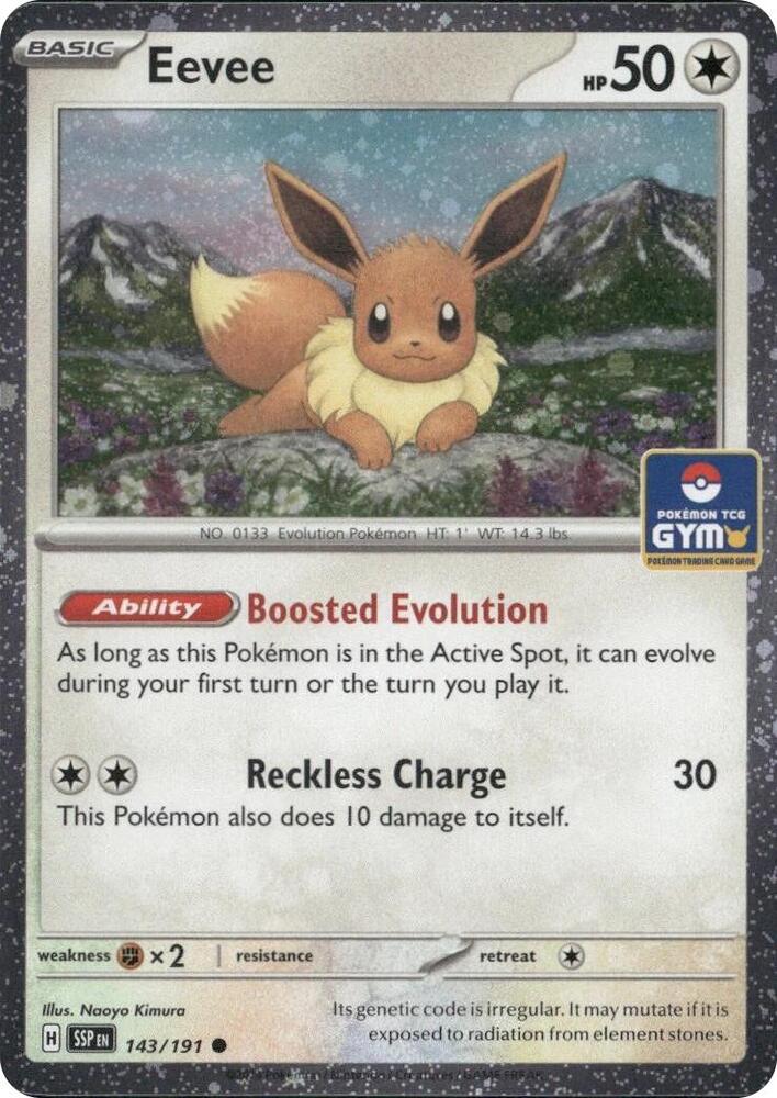 Eevee (Southeast Asia Exclusive) 143/191 card from League & Championship Cards