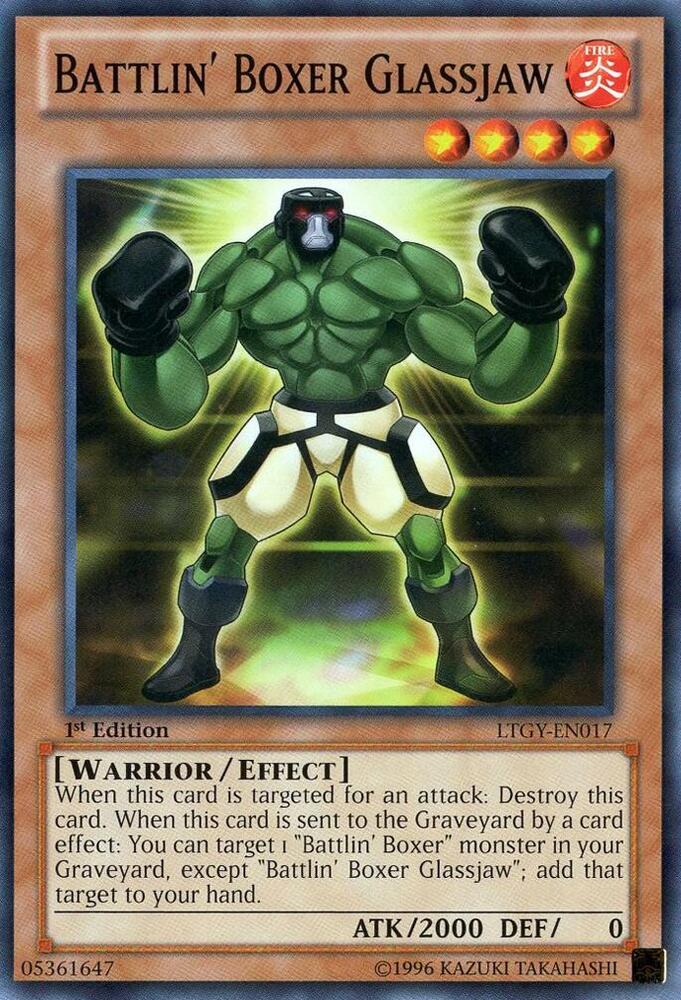 Battlin' Boxer Glassjaw LTGY-EN017 card from Lord of the Tachyon Galaxy