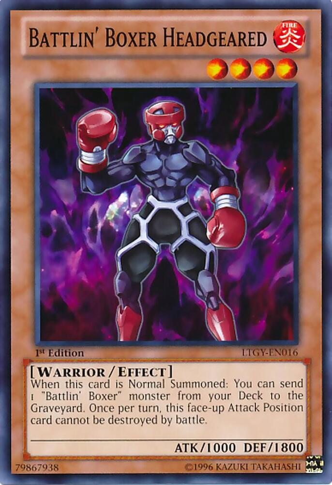 Battlin' Boxer Headgeared LTGY-EN016 card from Lord of the Tachyon Galaxy