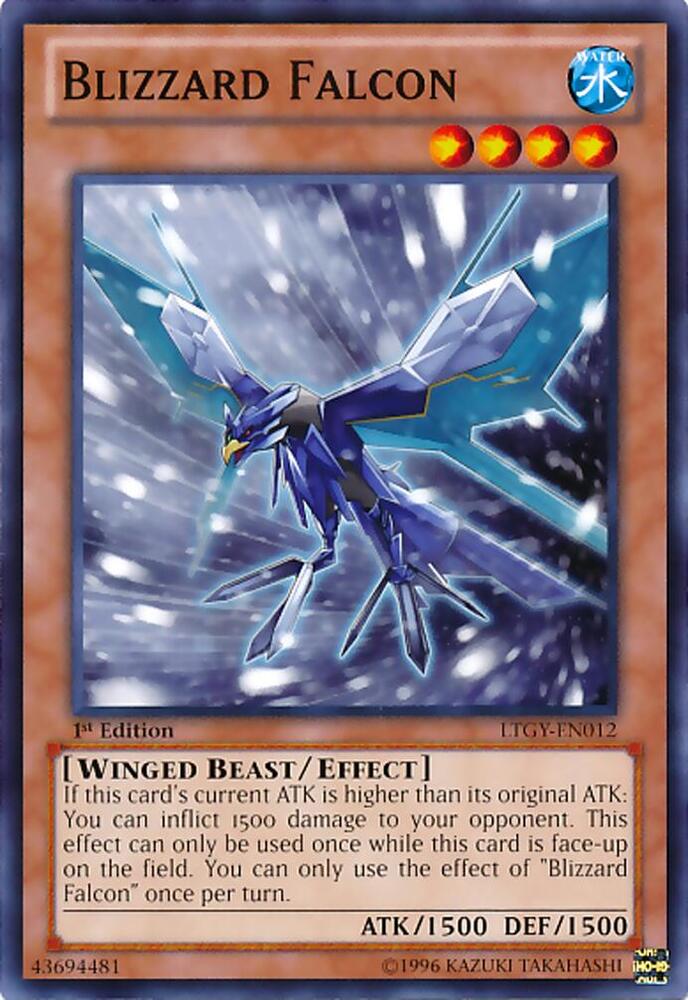 Blizzard Falcon LTGY-EN012 card from Lord of the Tachyon Galaxy