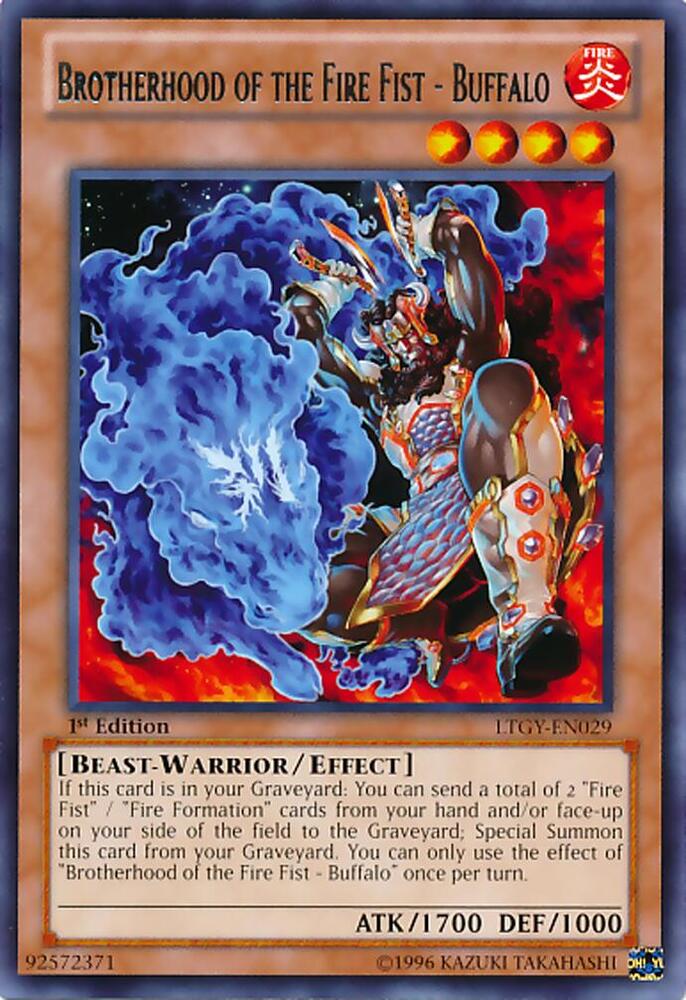 Brotherhood of the Fire Fist - Buffalo LTGY-EN029 card from Lord of the Tachyon Galaxy