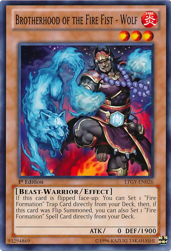 Brotherhood of the Fire Fist - Wolf LTGY-EN026 card from Lord of the Tachyon Galaxy