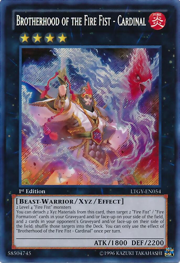 Brotherhood of the Fire Fist - Cardinal LTGY-EN054 card from Lord of the Tachyon Galaxy