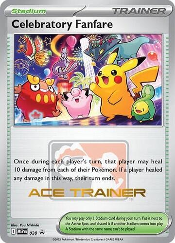 Celebratory Fanfare (Ace Trainer) 028 card from ME: Mega Evolution Promo
