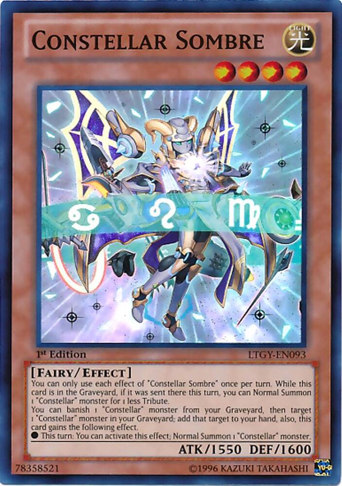 Constellar Sombre LTGY-EN093 card from Lord of the Tachyon Galaxy