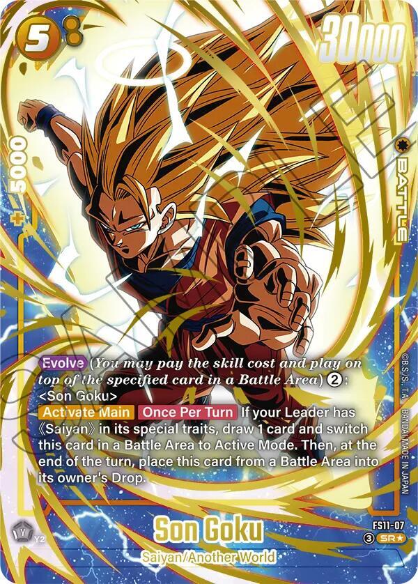 Son Goku (Gold) FS11-07 card from Starter Deck EX: The Phase of Evolution