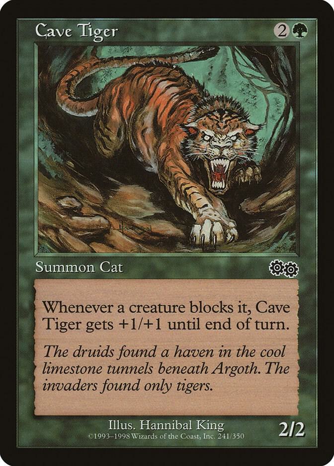Cave Tiger 241 card from Urza's Saga