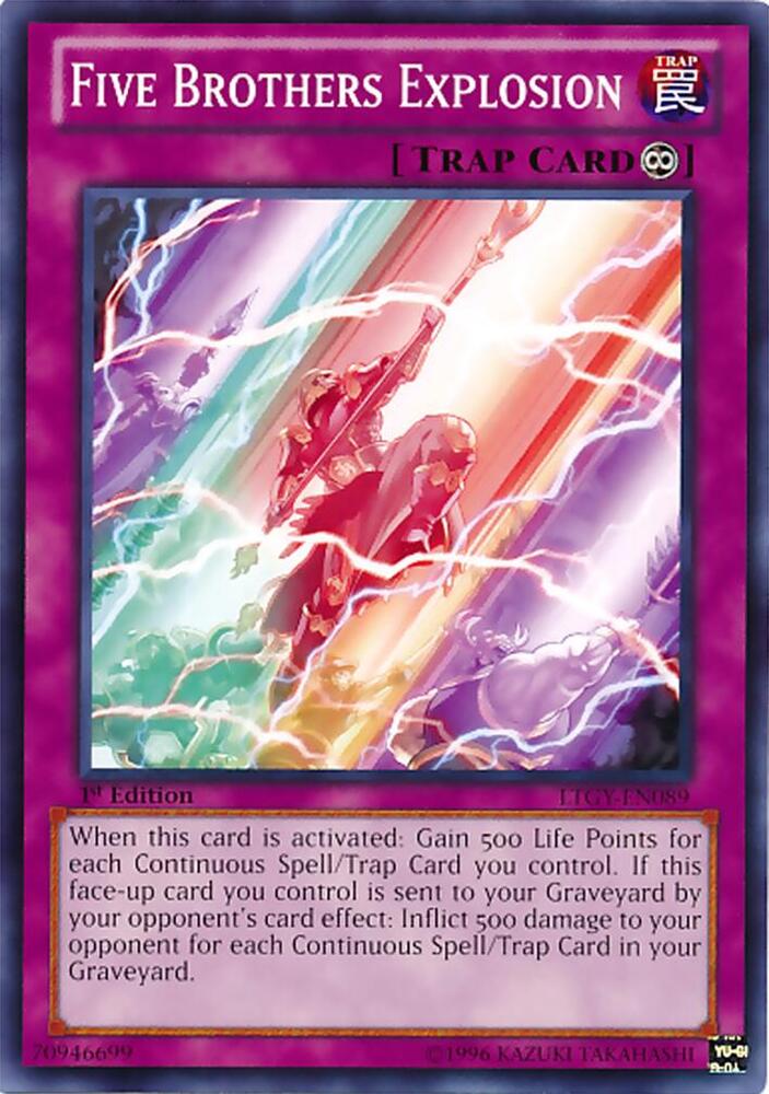 Five Brothers Explosion LTGY-EN089 card from Lord of the Tachyon Galaxy
